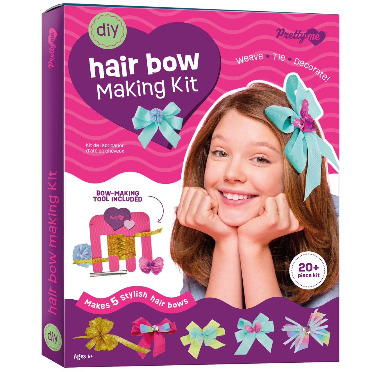 Hair Bow Making Kit for Girls - Make Your Own Fashion Bows for Kids - DIY Hair Accessories Set - Jewelry Arts & Crafts Gift for Ages 5-12 Year Old Girl - Children's Art & Craft Birthday Gifts Ideas